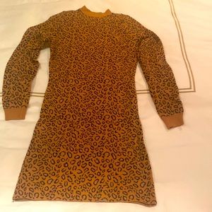 Le Rumi cheetah leopard sweater dress
